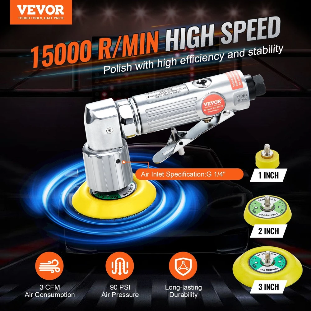 VEVOR Mini orinė šlifuoklė auto darbams