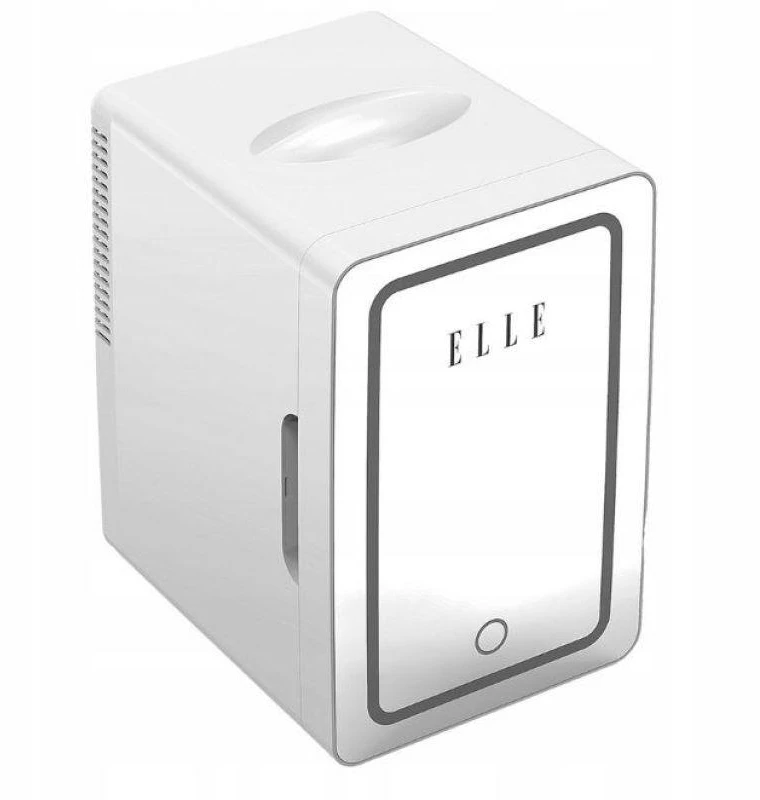 Mini šaldytuvas su LED makiažo veidrodėliu ELLE 4L baltas