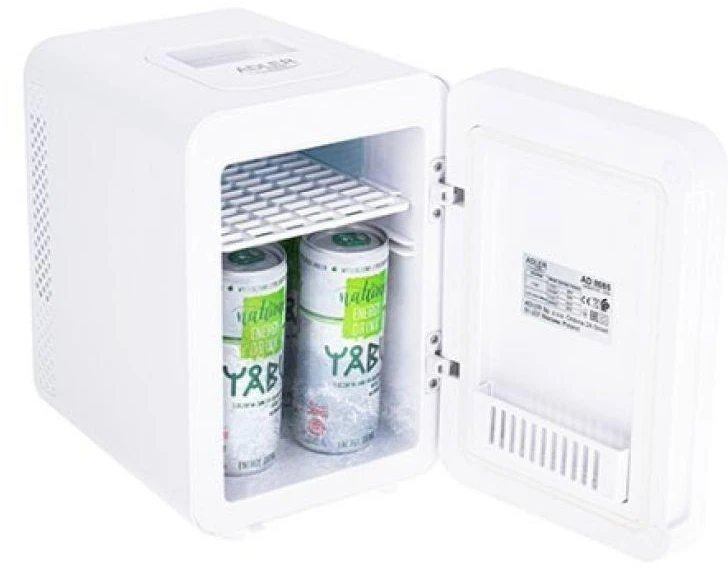 Adler | Mini šaldytuvas with mirror | AD 8085 | Free standing | Larder | Height 27 cm | Šaldytuvas net capacity 4 L | Baltas