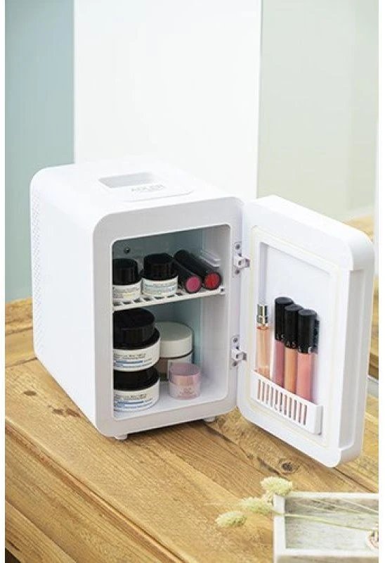 Adler | Mini šaldytuvas with mirror | AD 8085 | Free standing | Larder | Height 27 cm | Šaldytuvas net capacity 4 L | Baltas