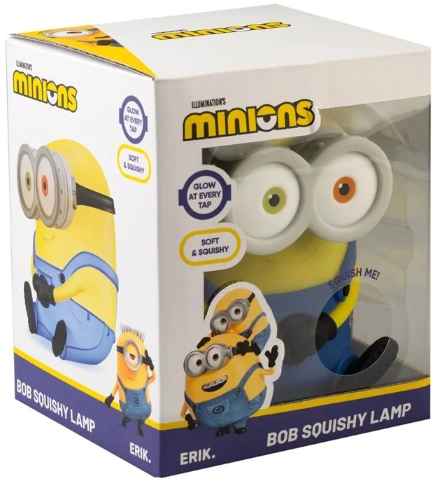 ERIK Minions Bob silikoninė LED naktinė lemputė vaikams, 15 cm