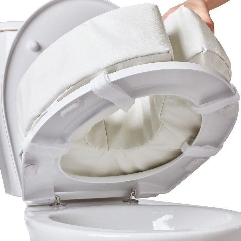Sundo Tualeto Sėdynės Paminkštinimas - Minkštas 5cm Baltas