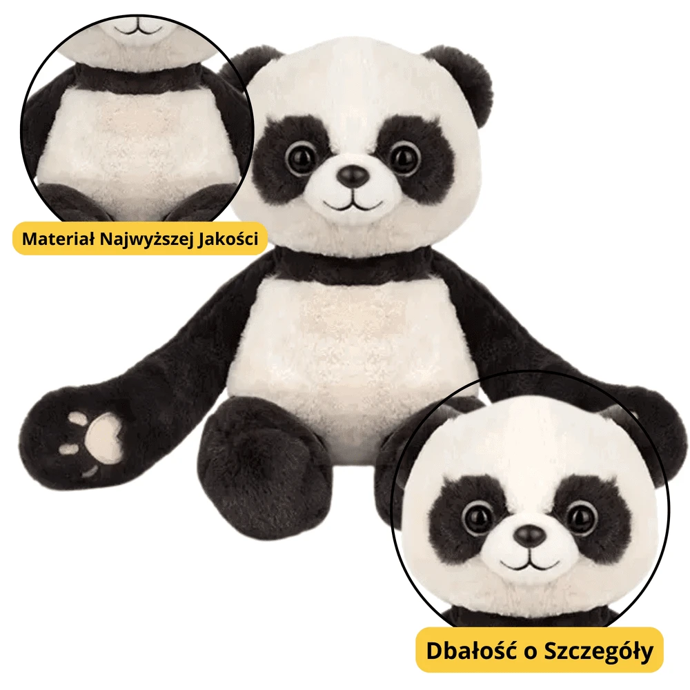 Lean Toys Pliušinė panda su magnetais, 23 cm