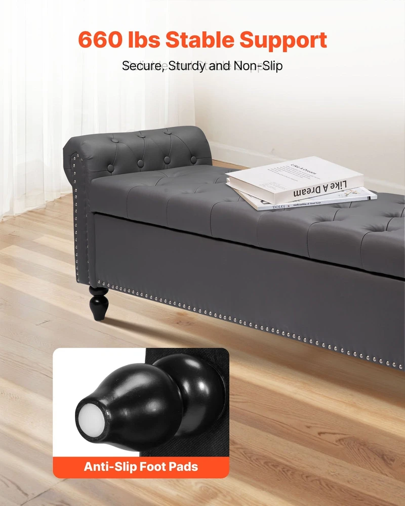 VEVOR Odinė sofa-sandėliavimo suolelis miegamiesiems