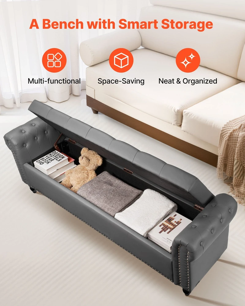 VEVOR Odinė sofa-sandėliavimo suolelis miegamiesiems