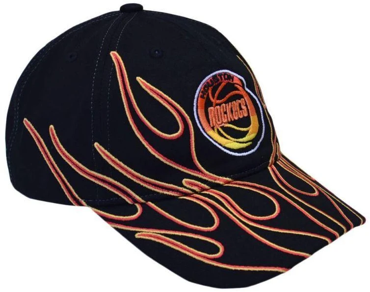 Mitchell & Ness NBA Houston Rockets Flamez Kepuraitė su dirželiu - 6LUXMM20018 HROBLCK