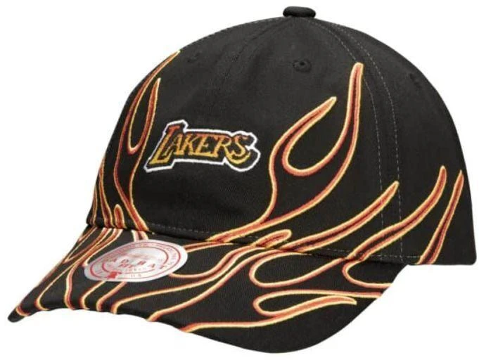 Mitchell & Ness NBA LA Los Angeles Lakers Flamez Kepuraitė su dirželiu gale - 6LUXMM20018 LALBLCK