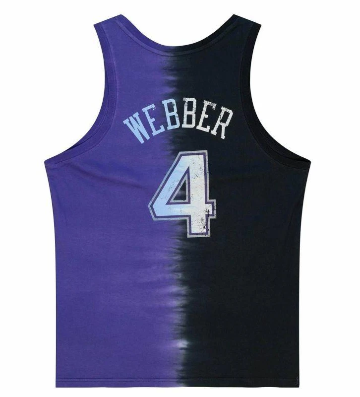 Mitchell & Ness NBA Sacramento Kings Chris Webber Medvilninis marškinėliai be rankovių su tie-dye raštu - TTNK3206-SKIYYCWEBKPR
