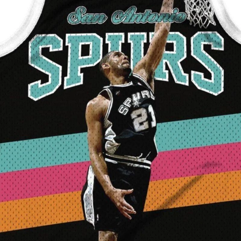Mitchell & Ness NBA San Antonio Spurs Tim Duncan marškinėliai be rankovių