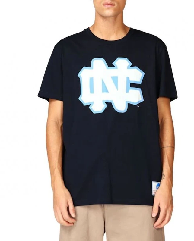 Mitchell & Ness NCAA Šiaurės Karolinos Universitetas Didelis Logotipas Marškinėliai M BMTRINTL1272-UNCNAVY