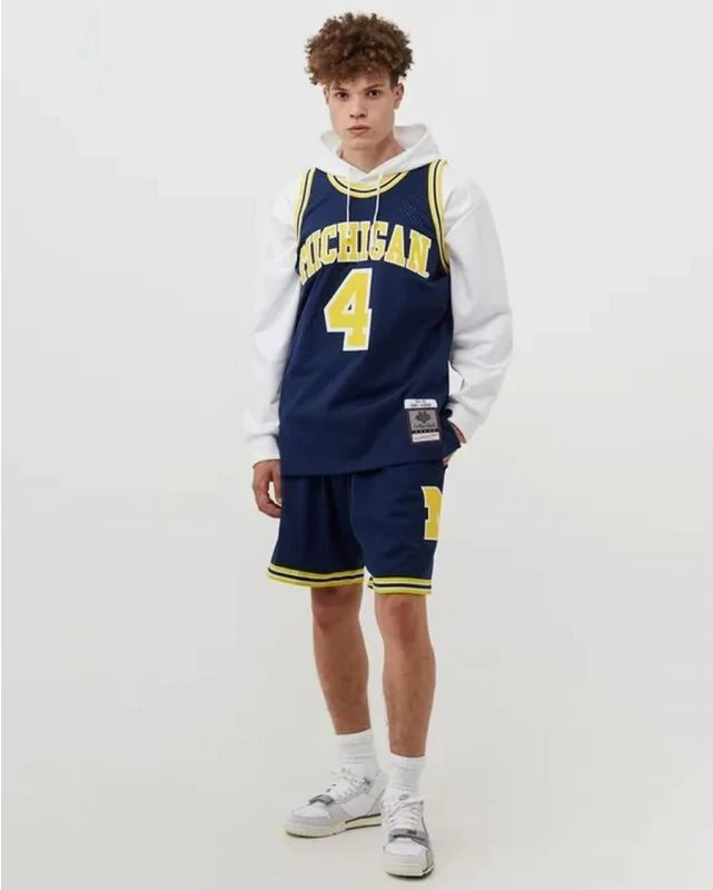Mitchell & Ness NCAA Swingman Road Džersis Mičiganas 1991 Chris Webber SMJY4437-UMI91CWEASBL