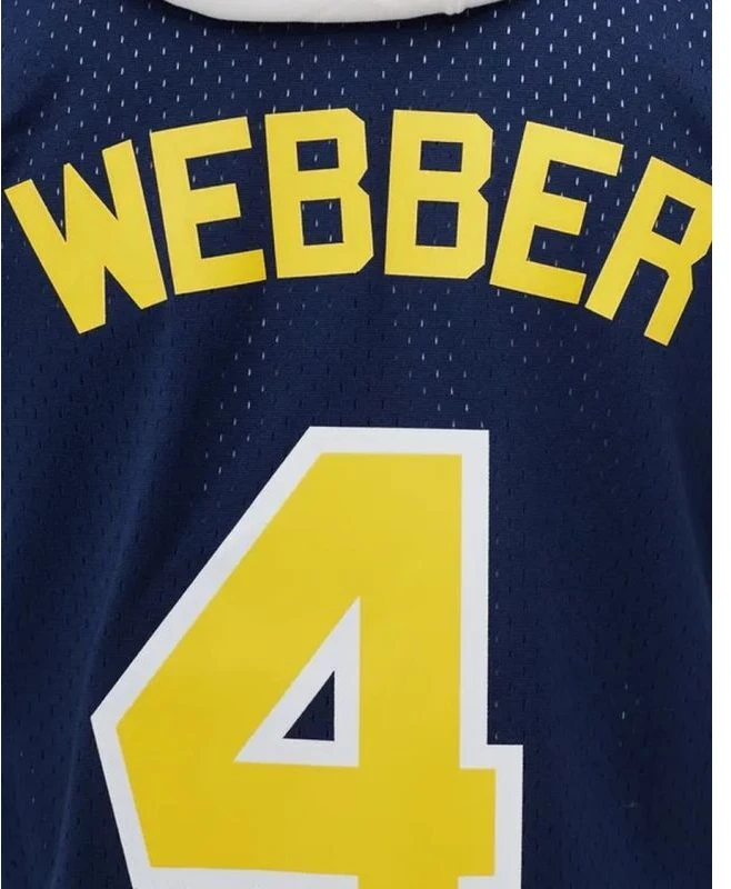 Mitchell & Ness NCAA Swingman Road Džersis Mičiganas 1991 Chris Webber SMJY4437-UMI91CWEASBL