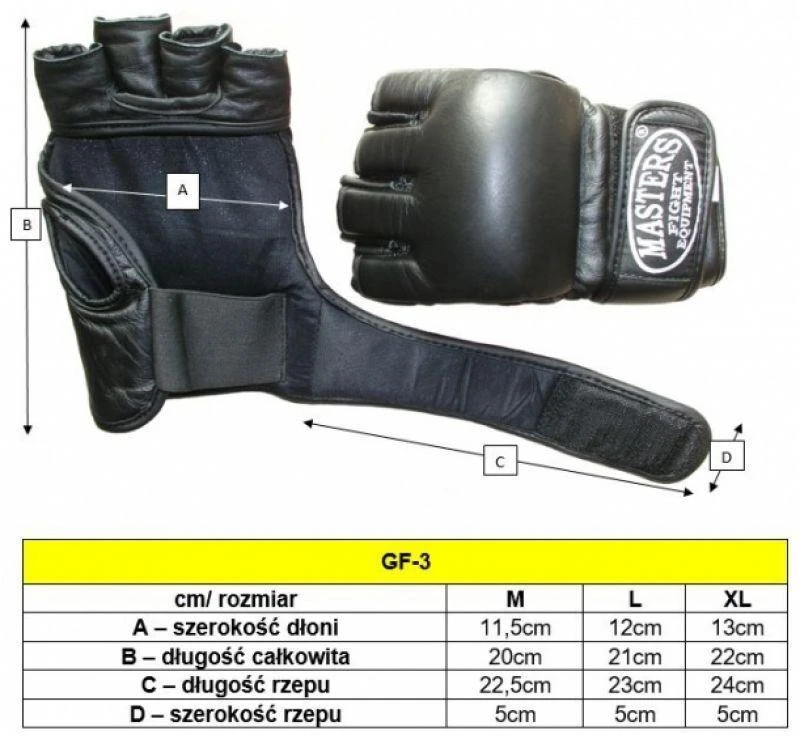 MMA Pirštinės "Masters" GF-3 M 0127-02M