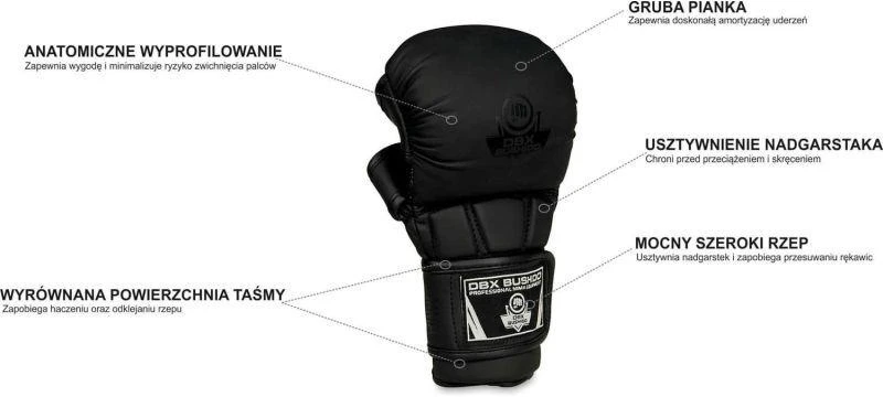 MMA treniruočių pirštinės M - Juodasis Meistras - Valor serija