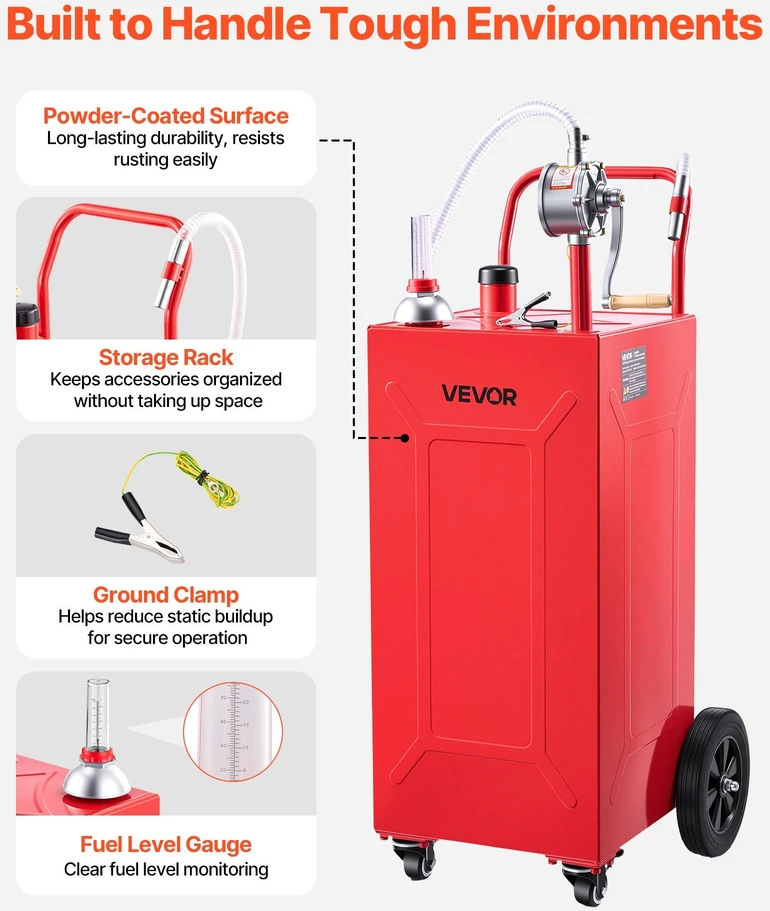 Mobili kuro talpa su pompa VEVOR FF-920S-35Gal-4, 132,5 l