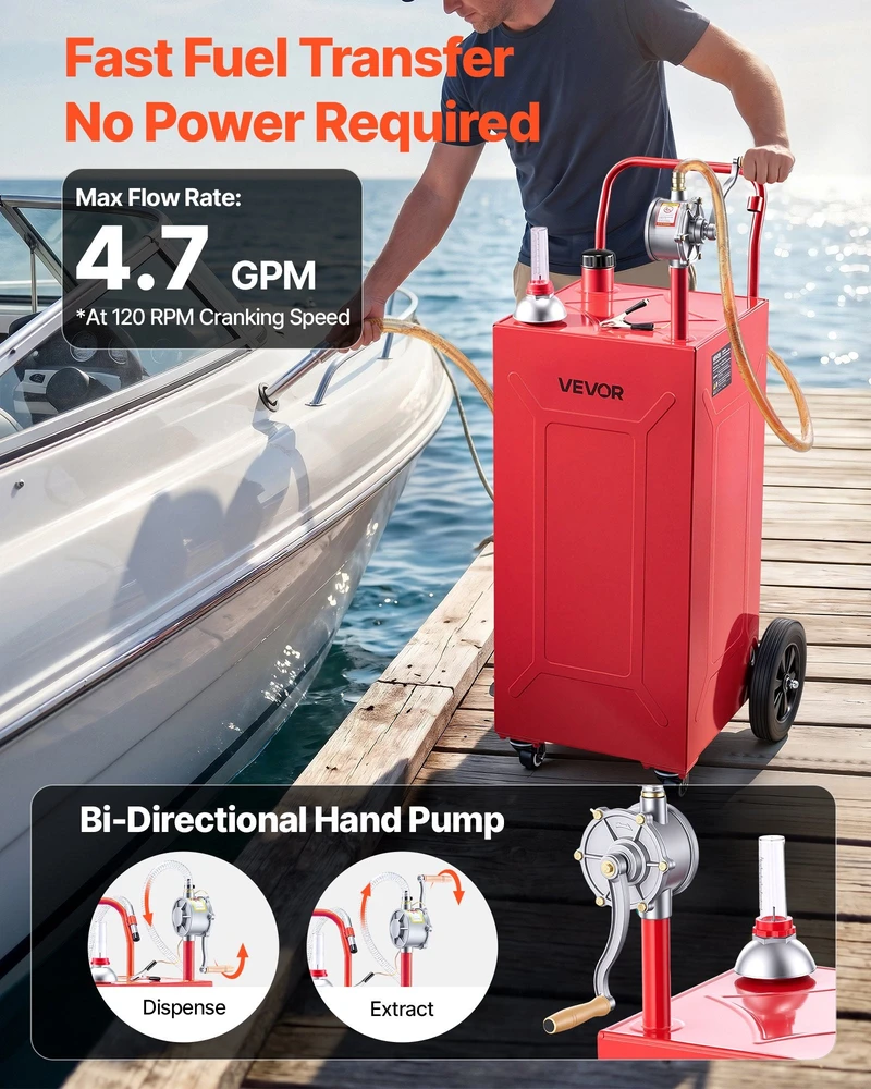 Mobili kuro talpa su pompa VEVOR FF-920S-35Gal-4, 132,5 l