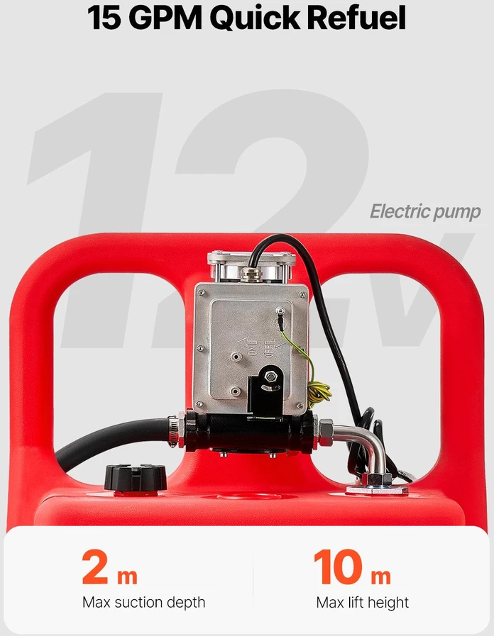 VEVOR Nešiojama kuro talpa su elektrine pompa