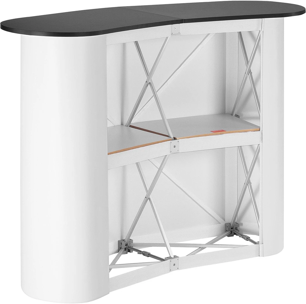 VEVOR Nešiojama parodų podiumo staliukas, 130 x 46.5 x 95 cm