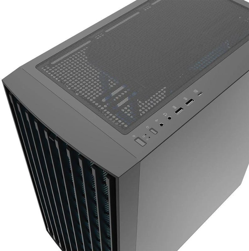Ausinės MODECOM BREEZE ARGB FLOW MIDI USB TYPE-C KORPUSAS Juodas