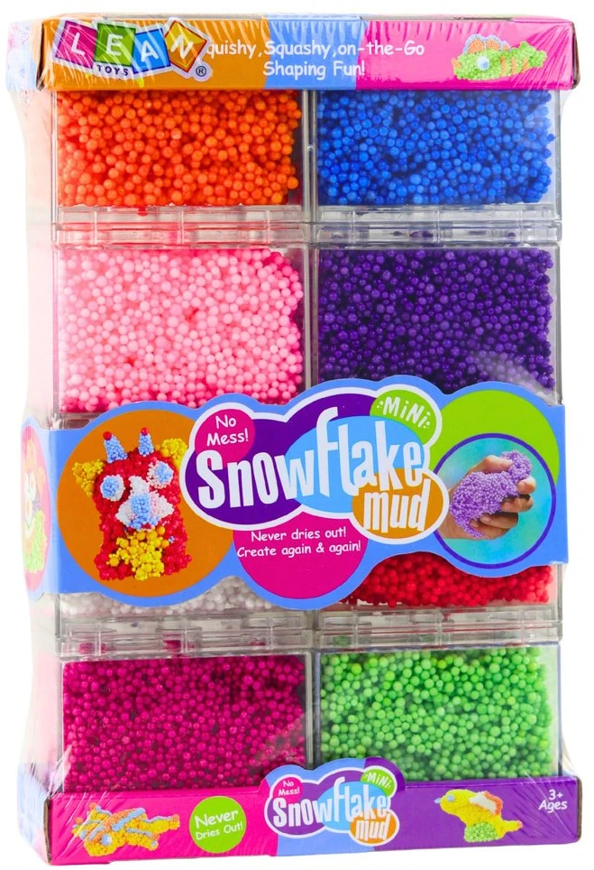 Lean Toys Spalvotos minkomos putplasčio granulės, 8 spalvos