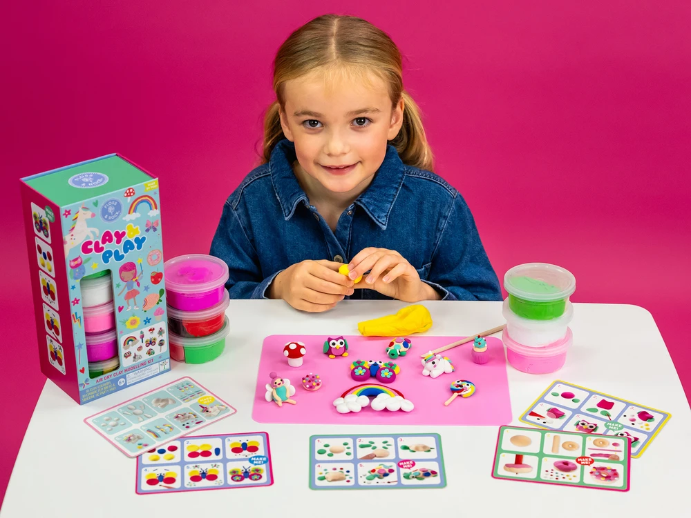 Floss & Rock Vaivorykštės fėja – džiūstančio modelino rinkinys 6+, 10 figūrėlių