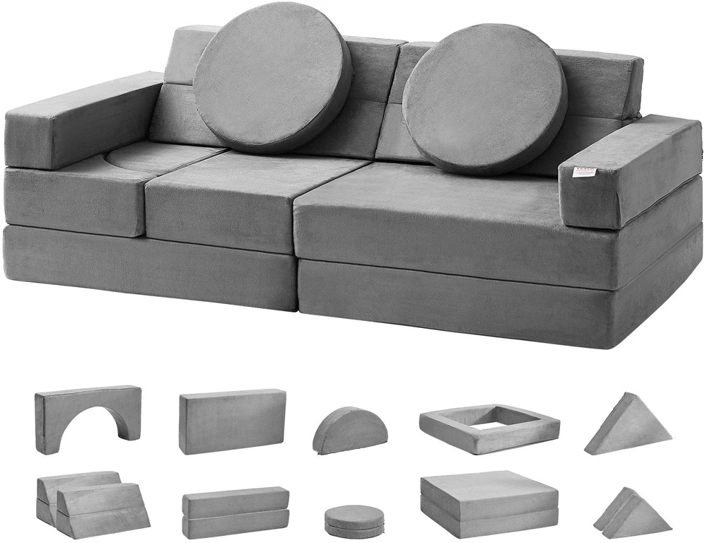 VEVOR Vaikiška modulinė sofa, 15 dalių