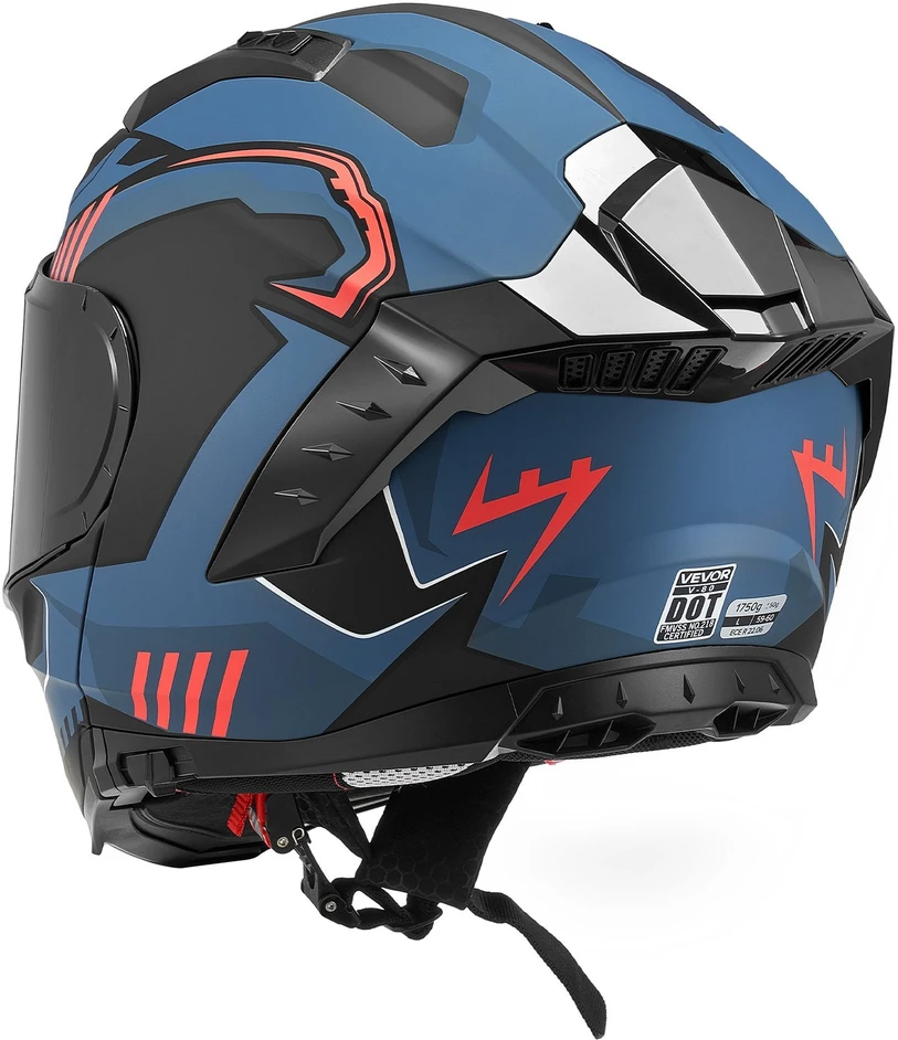Modulinis motociklininko šalmas VEVOR V-80, L dydis