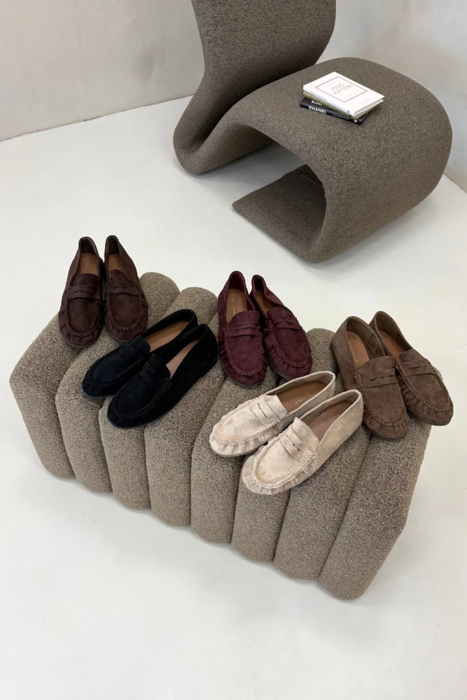 Mokasinai su zomšos imitacijos viršutine medžiaga Step in style