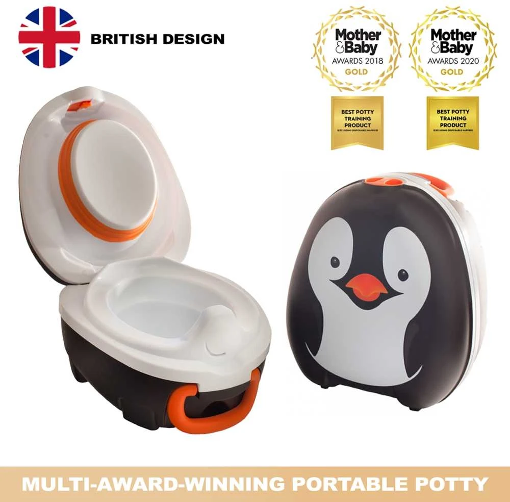 Mokomasis nešiojamas naktipuodis My Carry Potty, pingvinas, juodos ir baltos spalvos