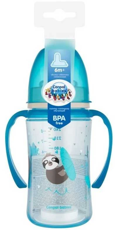 CANPOL 35/208 Egzotinių gyvūnų treniruočių puodelis mėlynas 240 ml