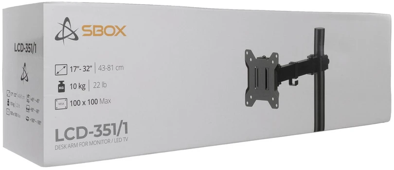 Monitoriaus laikiklis Sbox LCD-351/1-3 17–32 col., 10 kg