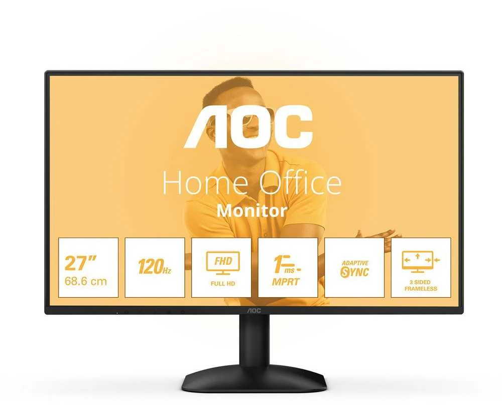 Monitorius AOC 27B31H – 27 colių „Full HD“ ekranas su 120 Hz atnaujinimo dažniu ir „Adaptive Sync“ technologija
