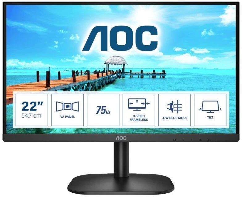 Ausinės MONITORIUS AOC LED 21.5" 22B2H/EU