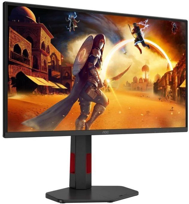 Monitorius AOC Q25G4SR, 24,5 colio, IPS, QHD jungtis, 16:9, 300 Hz, 1 ms, 2560 x 1440 pikselių, 400 cd/m2, HDMI jungtys: 2, juodas