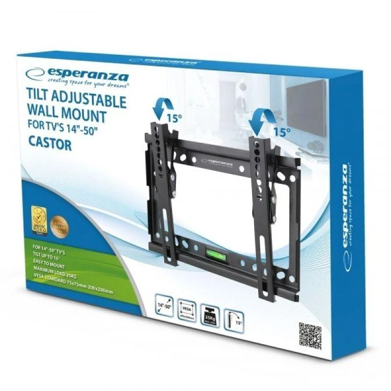 Laikiklis Esperanza ERW010 TV mount/stand 127 cm (50") Juodas