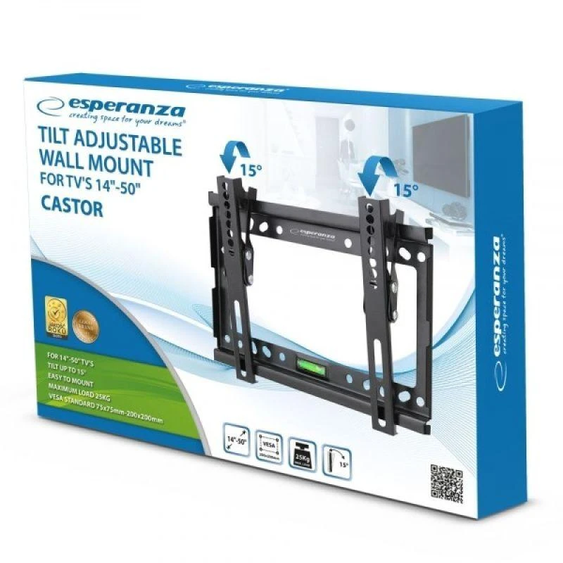 Laikiklis Esperanza ERW010 TV mount/stand 127 cm (50") Juodas