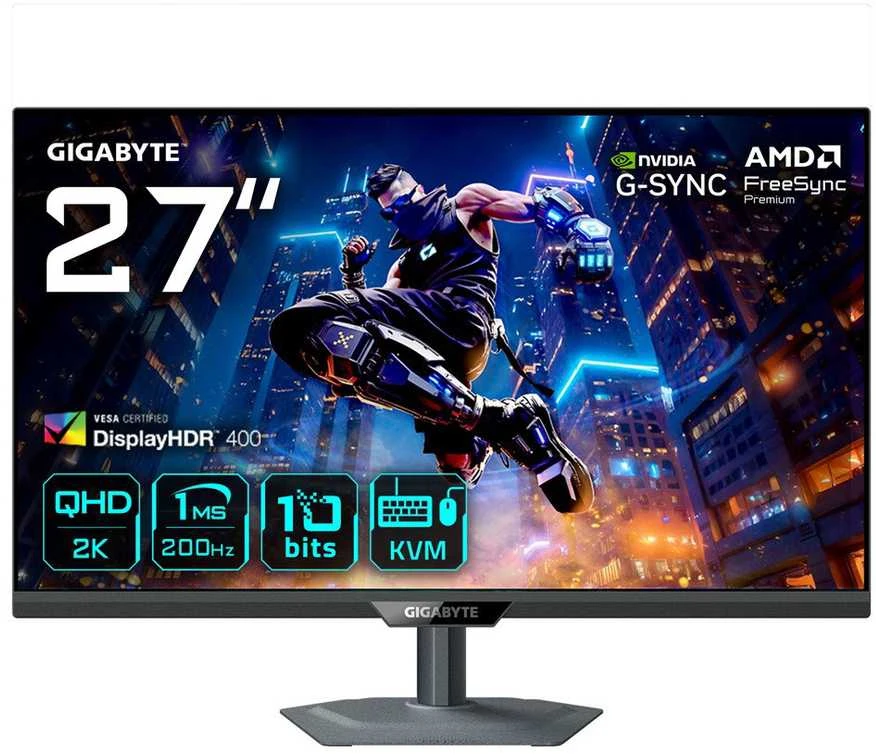Monitorius Gigabyte | M27Q2 | 27" | SS IPS | QHD | 200 Hz | 1 ms | 2560 x 1440 | 350 cd/m²