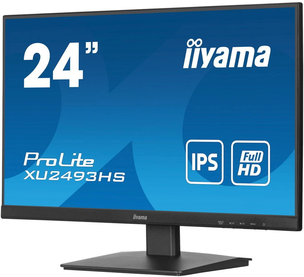 „IIYAMA XU2493HS-B6“ 24 colių ETE IPS monitorius su 1920x1080 100 Hz, 250 cd/m², garsiakalbiai, HDMI, DisplayPort