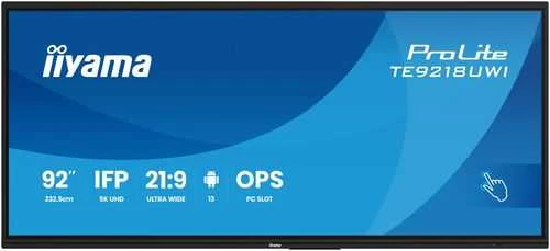 Monitorius Iiyama TE9218UWI-B1AG 92IN UW5K TOUCH/92 UW5K 5120X2160 IIWARE11 ANDR