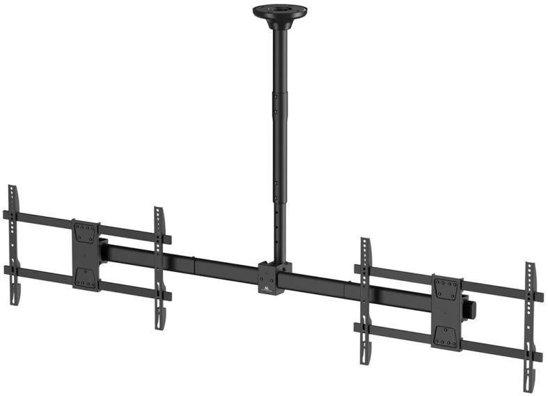 „Maclean“ lubinis laikiklis dviem televizoriams, maksimali apkrova 2x40 kg, 34–60 colių, maks. VESA 600x400, MC-111 B