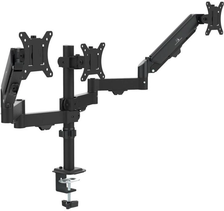 Laikiklis Maclean 3 monitorius mount, gas spring, 17"-27", 2-8kg, juodas, MC-137