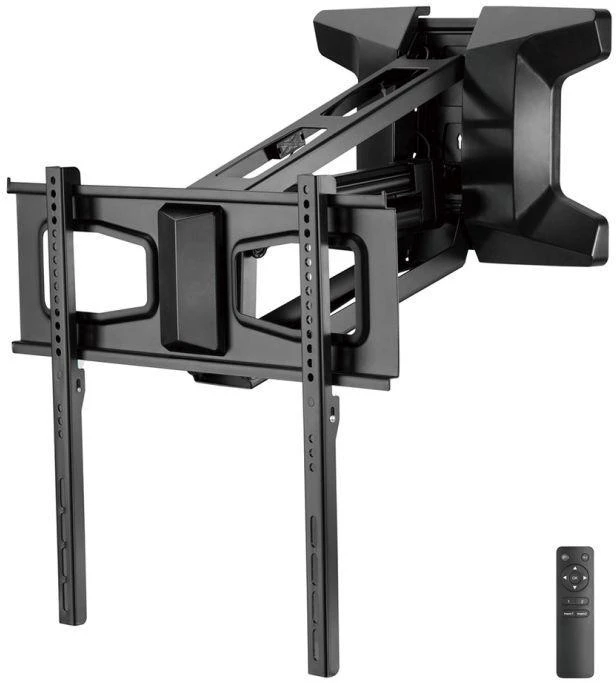 Maclean MC-891 elektrinio televizoriaus sieninis laikiklis su nuotolinio valdymo pulto aukščio reguliavimu 37''–70'' maks. VESA 600x400 iki 35kg virš židinio Tvirtas