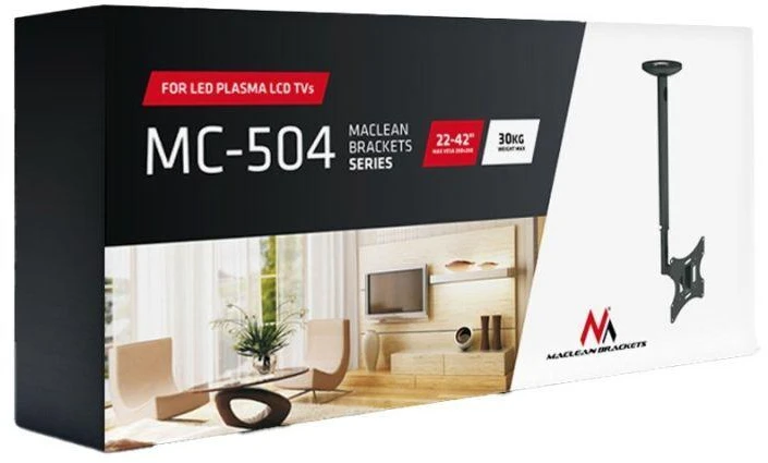 MACLEAN MC-504B Maclean MC-504b televizoriaus tvirtinimo prie lubų laikiklis LCD LED plazma 23 - 42 30kg