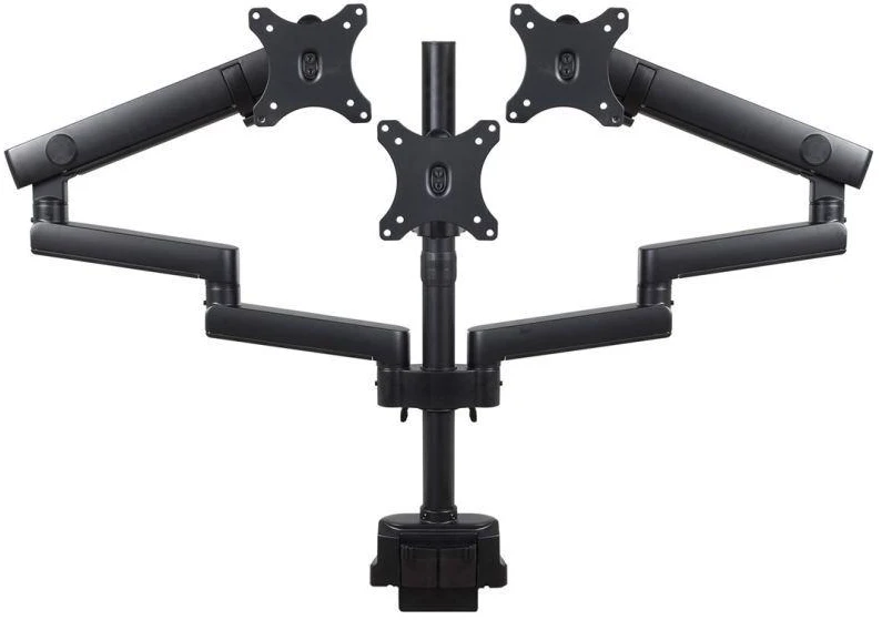 Laikiklis Tvirtinamas stalas 3 monitoriams Maclean MC-811 (stalinis kompiuteris, 17" - 27", maks. 20kg)