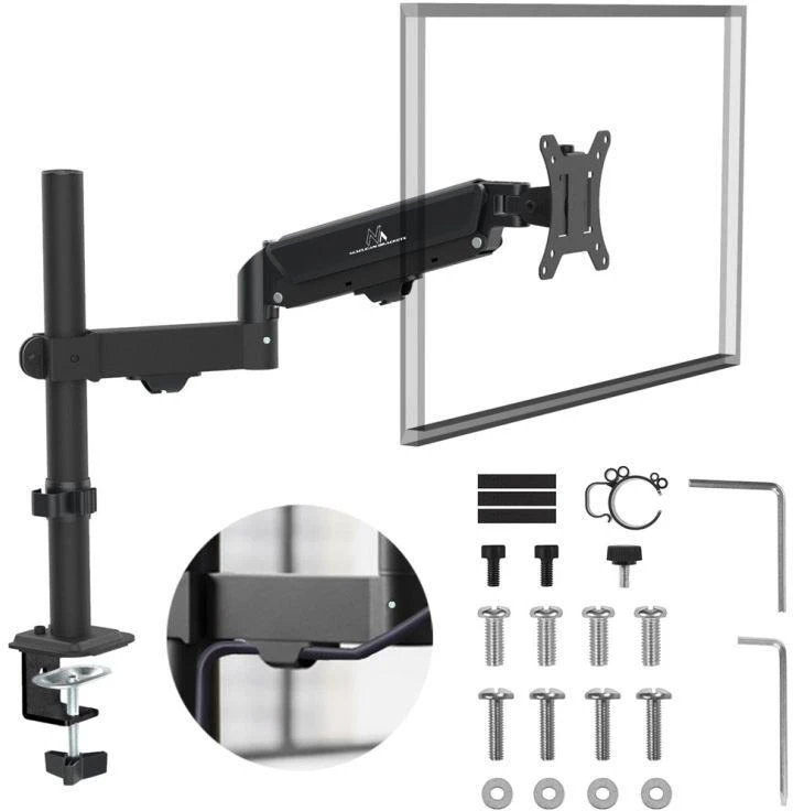 Laikiklis Maclean monitorius mount, gas spring, 17"-32", 2-10kg, juodas, MC-135