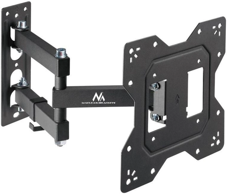 Maclean MC-700N TV Monitorius sieninis laikiklis Universalus max VESA 200x20 23"-43" 30kg Juodas Prailginamas pakreipimas mažiems televizoriams