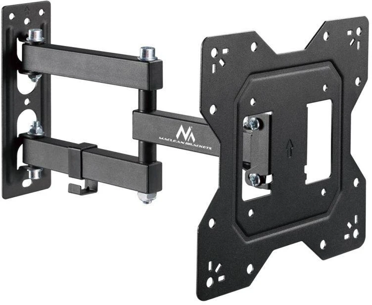 Maclean MC-700N TV Monitorius sieninis laikiklis Universalus max VESA 200x20 23"-43" 30kg Juodas Prailginamas pakreipimas mažiems televizoriams