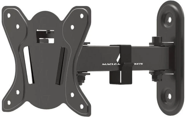 Maclean MC-416 TV Monitorius sieninis laikiklis 13"-32" 30kg Pakreipti Pasukti maks. VESA 100x100 Juodas milteliniu būdu padengtas LED OLED LCD universalus laikiklis