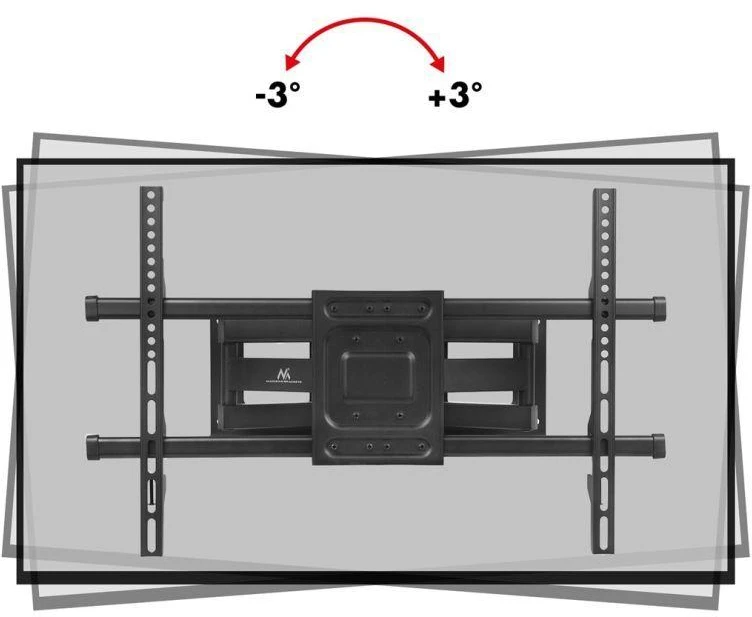 „Maclean“ televizoriaus laikiklis, maks. VESA 600x400, 32–85 colio, 60 kg, horizontalus ir vertikalus kampo reguliavimas, profilis 65–390 mm, juodas, MC-789