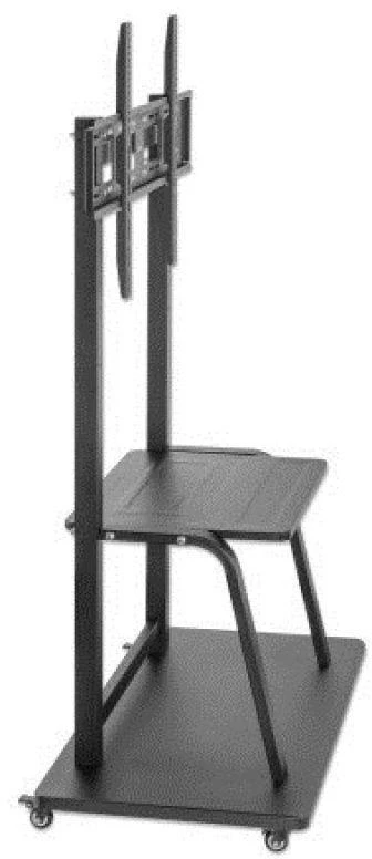 Laikiklis Manhattan 462334 mobilus LED/LCD/interaktyvios baltos lentos televizoriaus stovas, 37–100", 150 kg, su lentyna